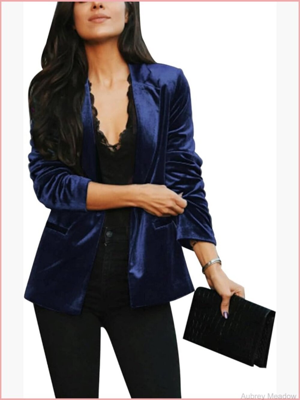 Velvet Suit Blazer Jacket Casual Work Long Sleeve Button Pockets Tailored Coat